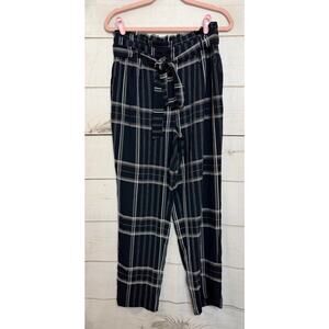 Current Air Pants Size MED Navy With Tie Waist White Stripes